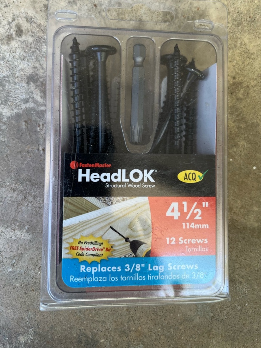 FastenMaster 4-1/2 in. HeadLOK Structural Flat Head Wood Screws (12-Pack)